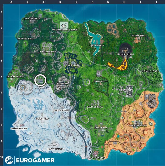 Fortnite indoor soccer pitch location How to score a goal on an indoor