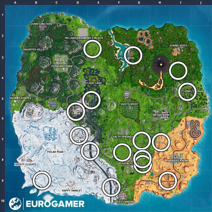 Fortnite Jigsaw Puzzle locations where to search Jigsaw Puzzle Pieces