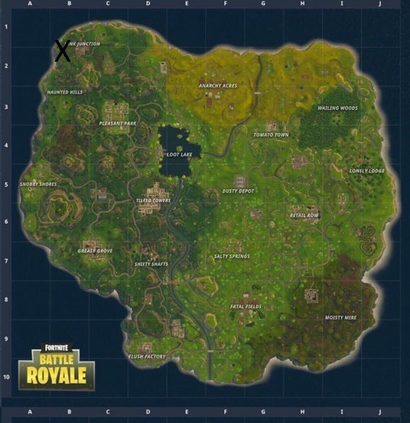 Fortnite Anarchy Acres treasure map location VG247