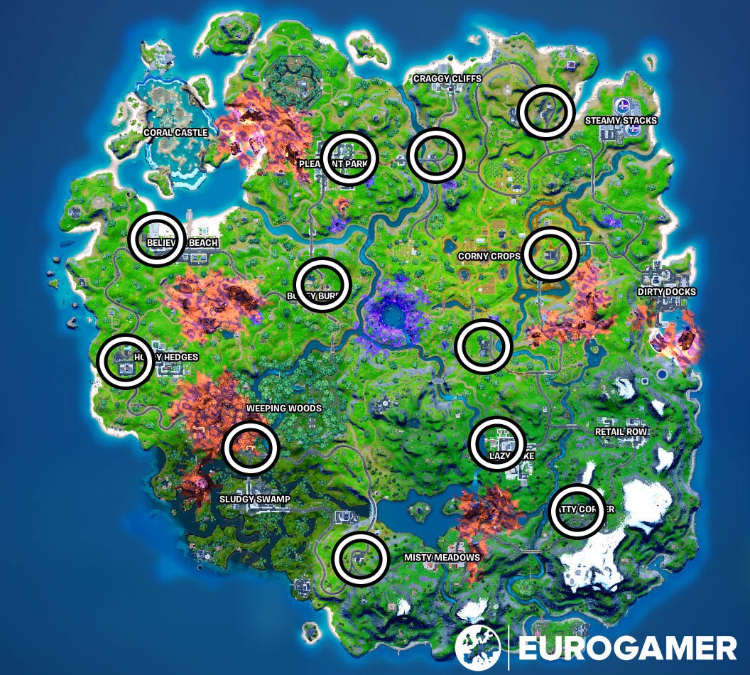 Fortnite Baba Yaga location and questline Mending machine locations