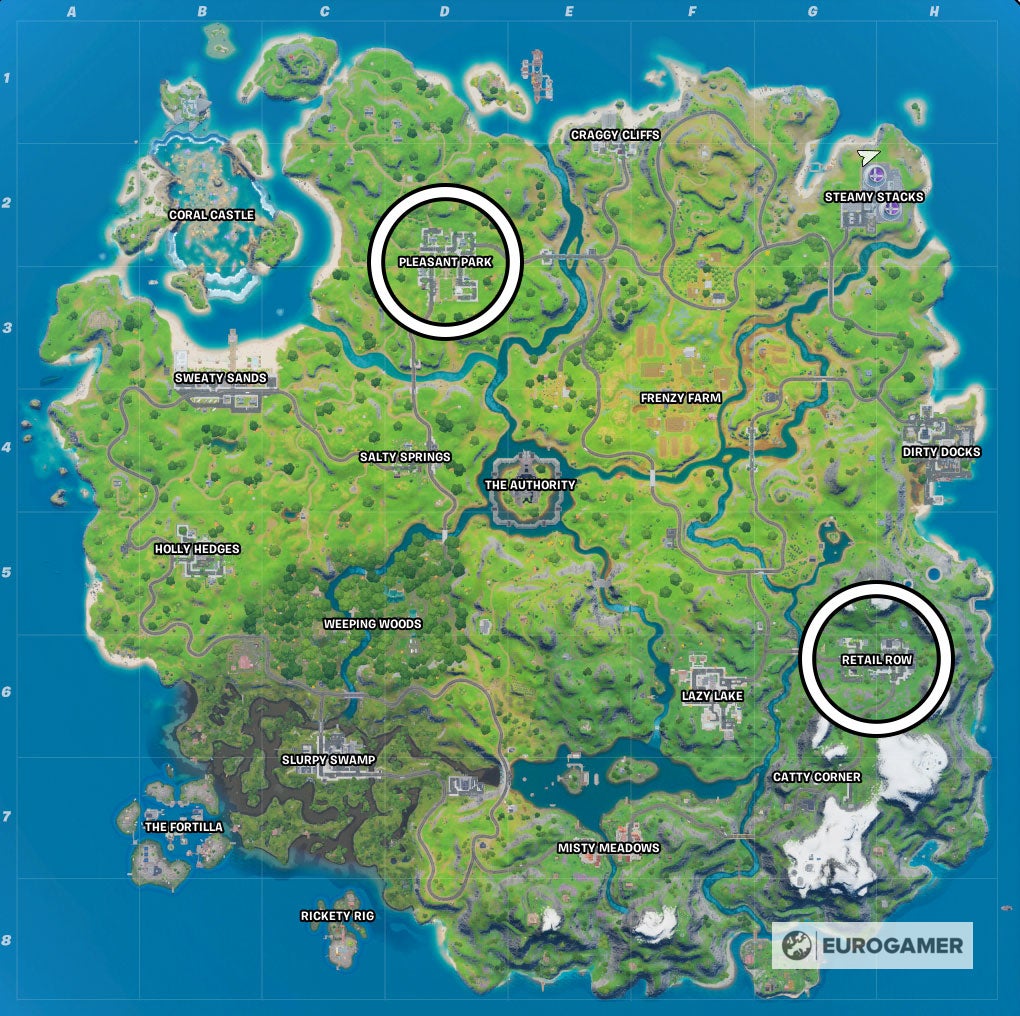 Fortnite Drive a car from Retail Row to Pleasant Park in under