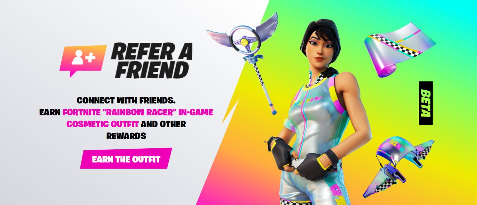 Fortnite refer a friend program, rewards and how to unlock the Rainbow