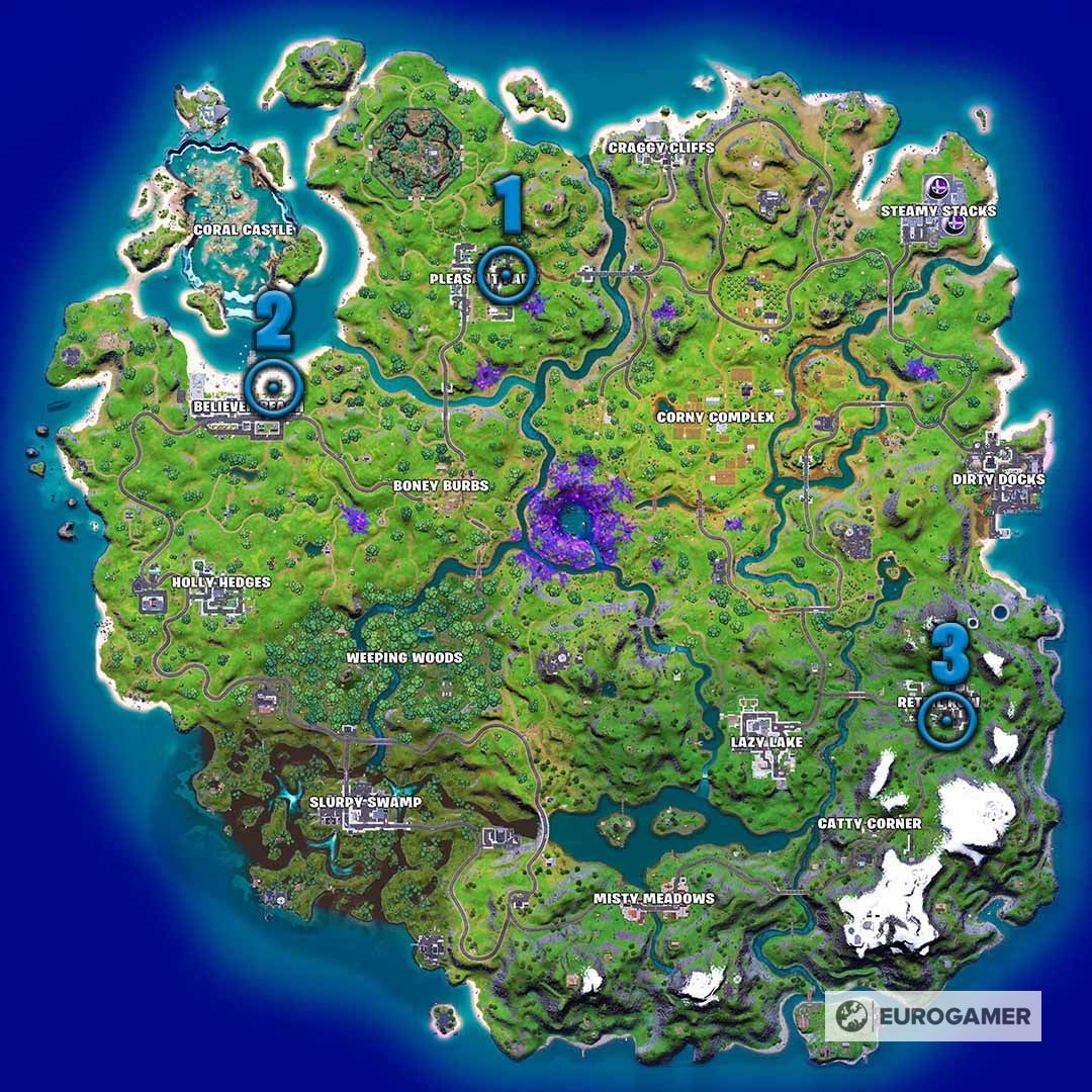 Fortnite Season 7: Platziere Gummienten in Retail Row, Pleasant Park