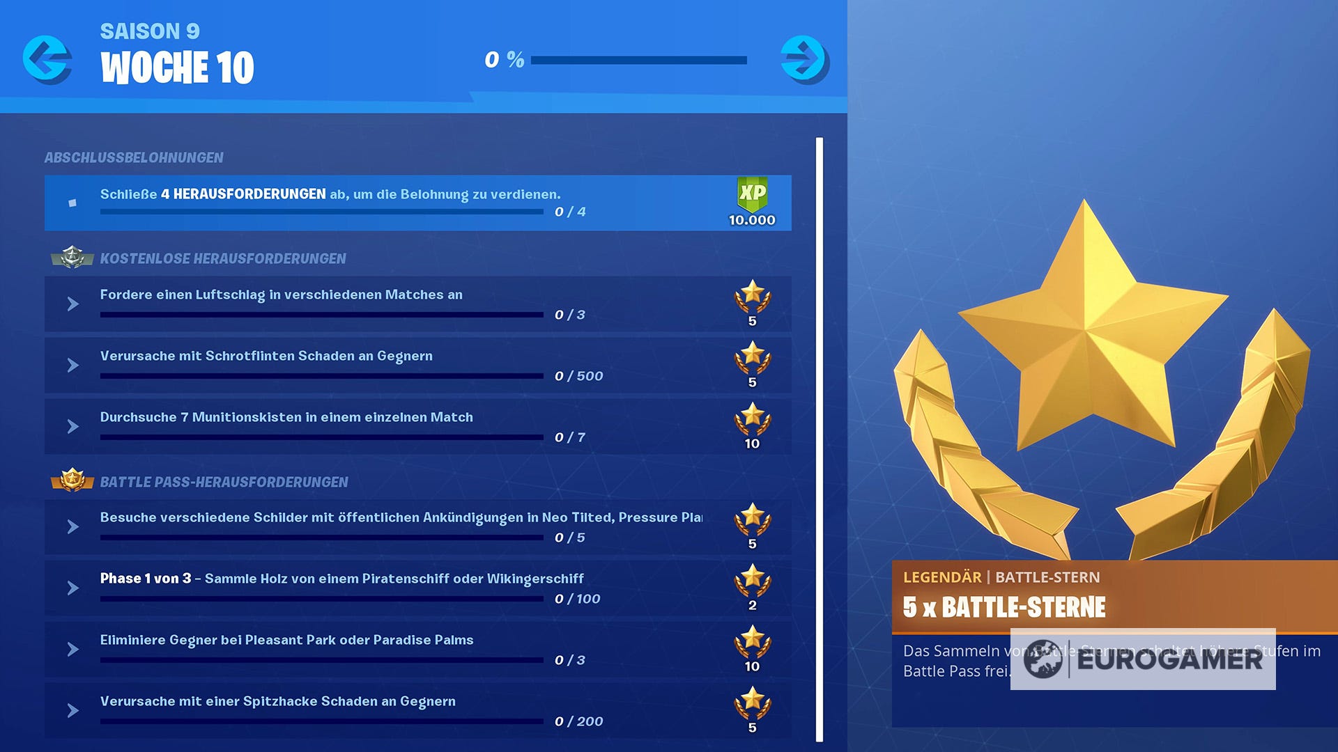 Fortnite Season 9: Woche 10 - Alle Herausforderungen und Lösungen | Eurogamer.de