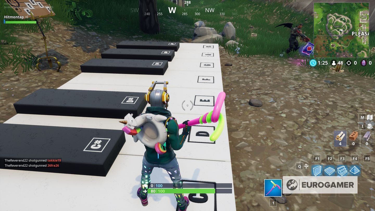 Fortnite Sheet Music en Piano locaties Waar in Pleasant Park en