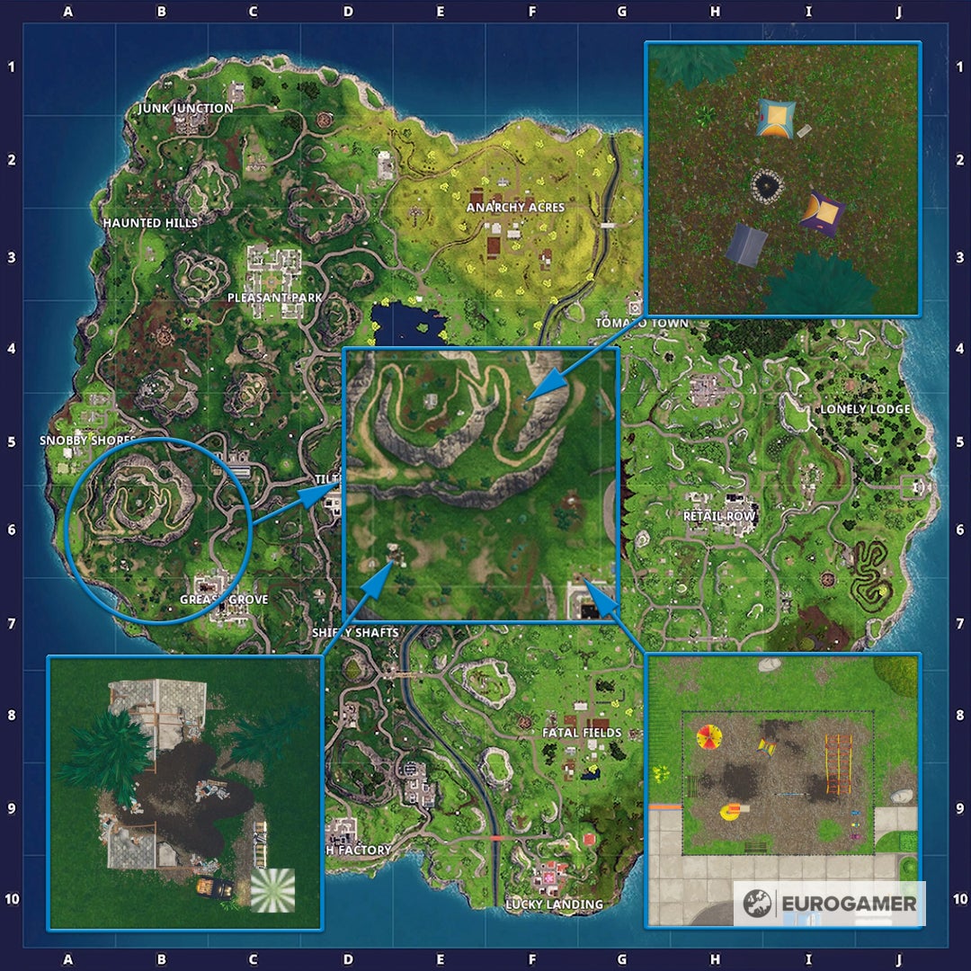 Fortnite (Kapitel 1) Suche zwischen einem Spielplatz Eurogamer.de