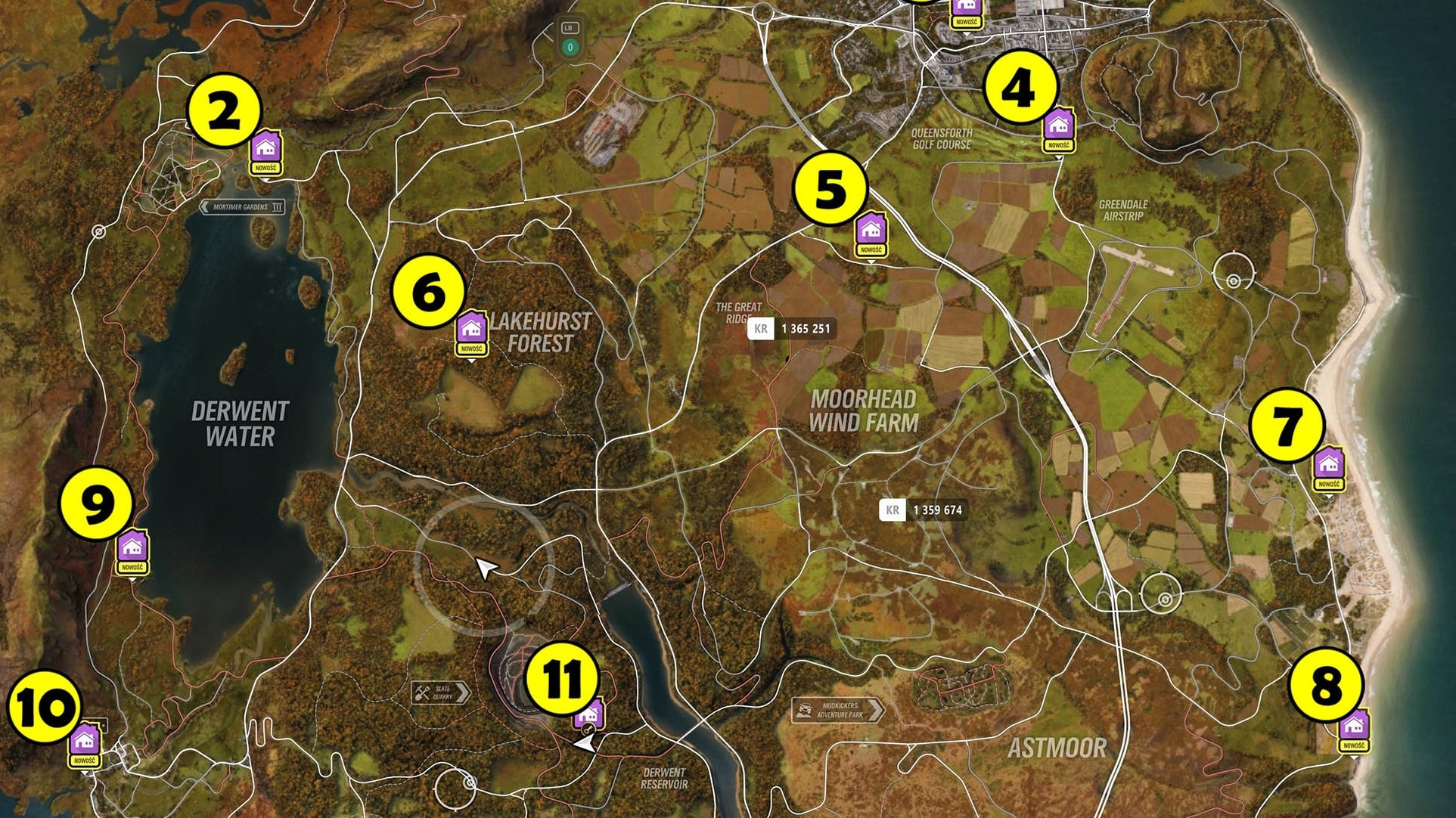 Forza Horizon 4 - domy gracza: wszystkie posiadłości (mapa) | Eurogamer.pl