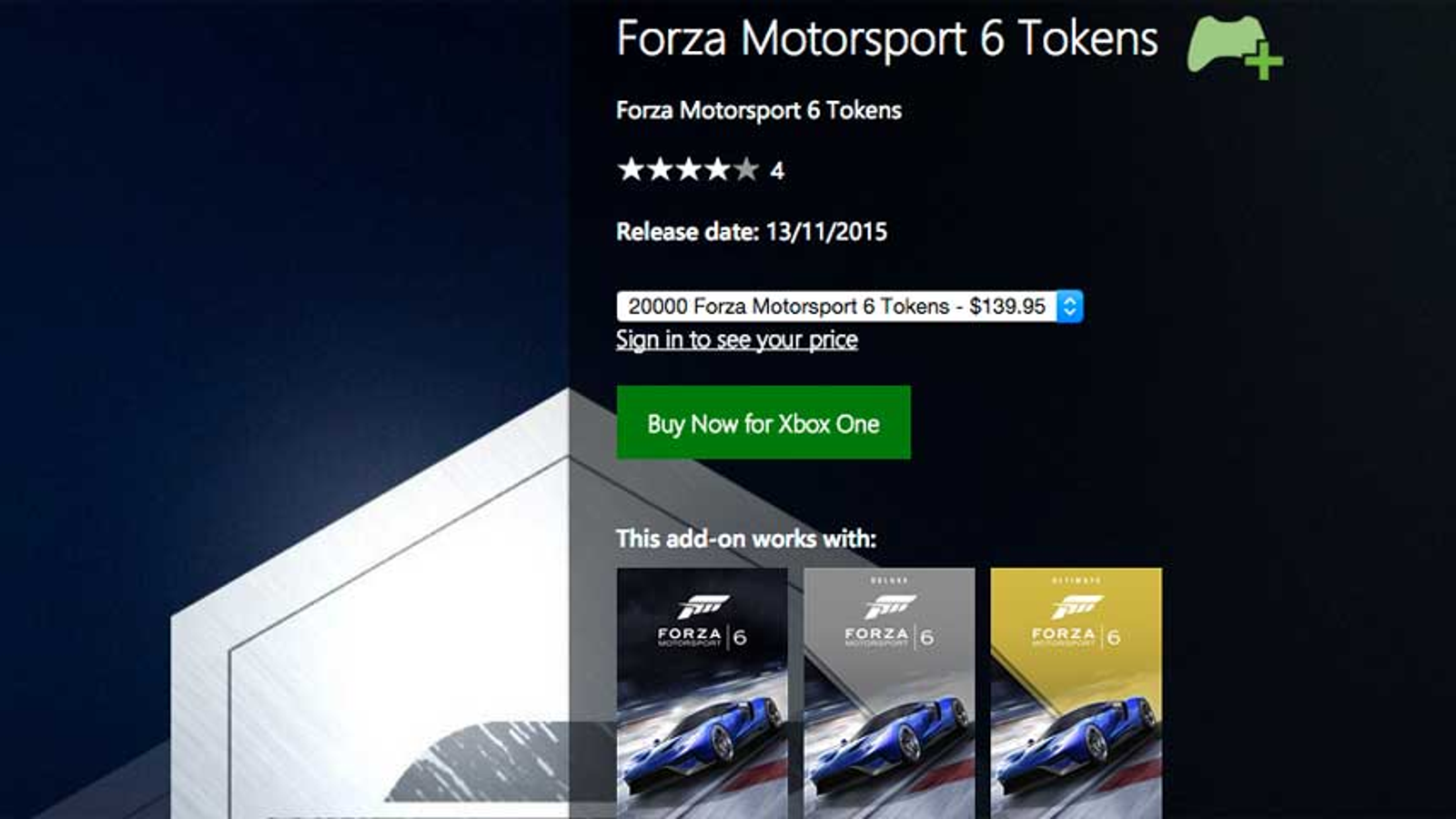 Forza Motorsport 6 to be pulled from Xbox Live Marketplace on