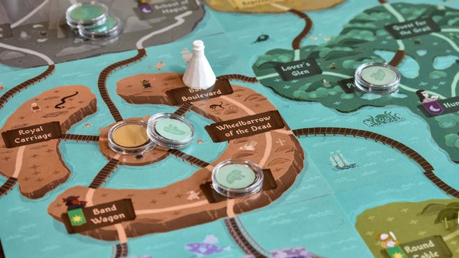 Four Humours board game layout