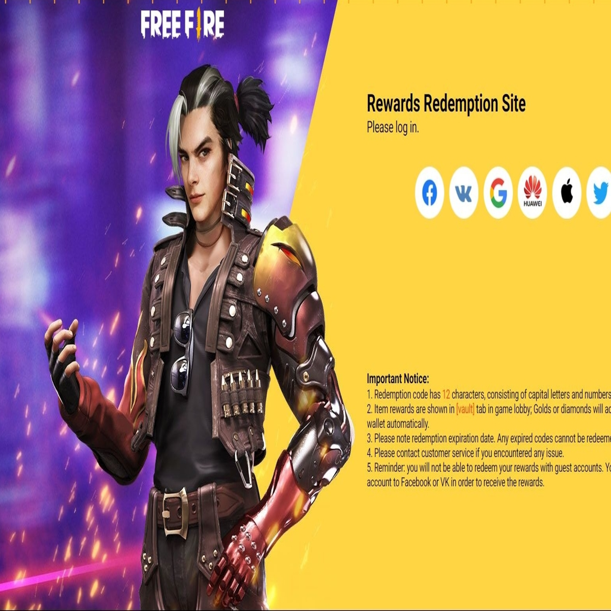 Free Fire: novos códigos gratuitos para hoje, segunda-feira, 14 de