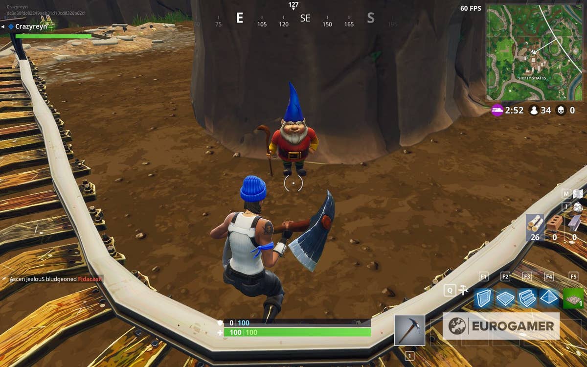 Fortnite - Encontrar Gnomos Escondidos em diferentes Localizações