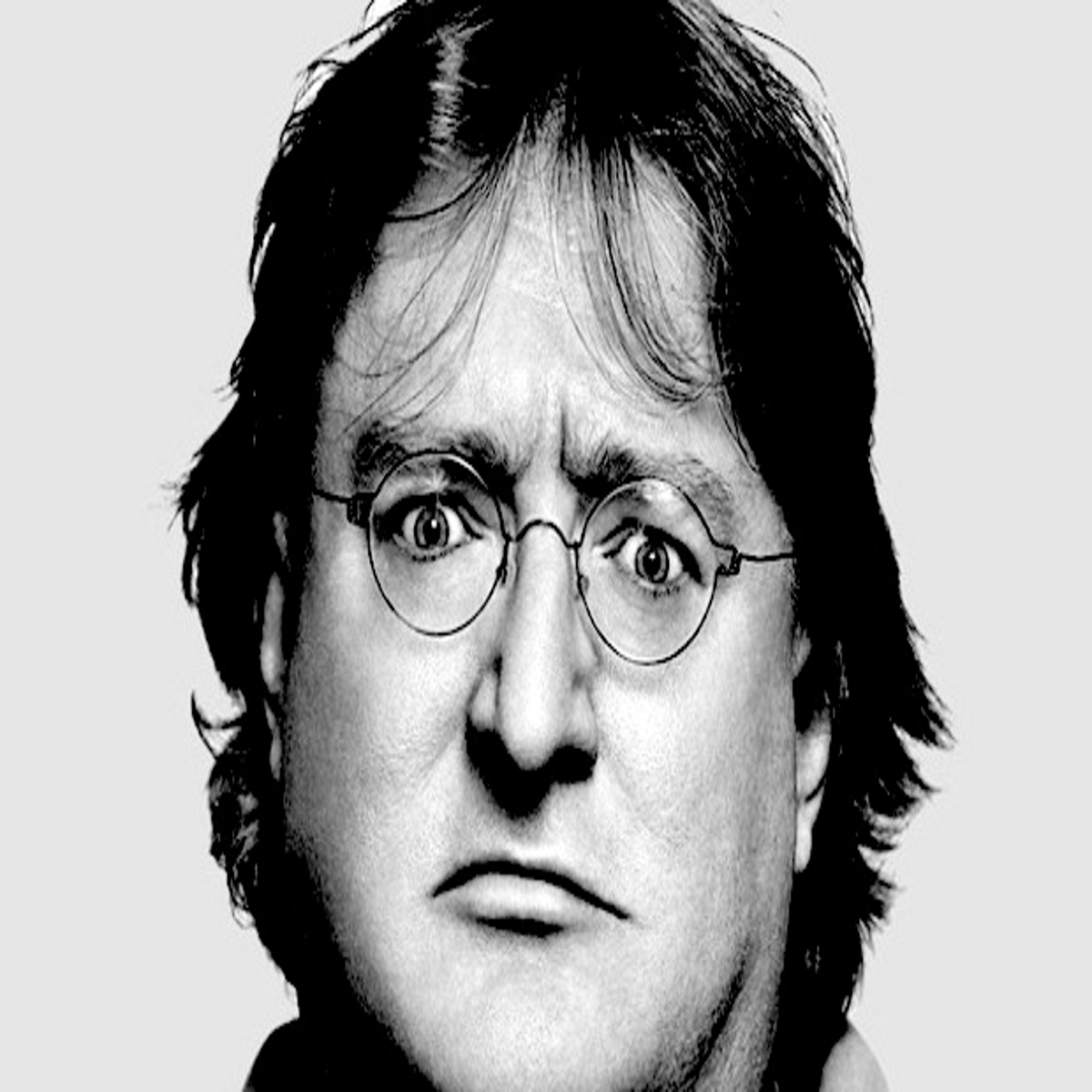 This is young Gabe Newell (Gaben). Even at this young age he knew that half  life 3 woulden't see the light. - 9GAG