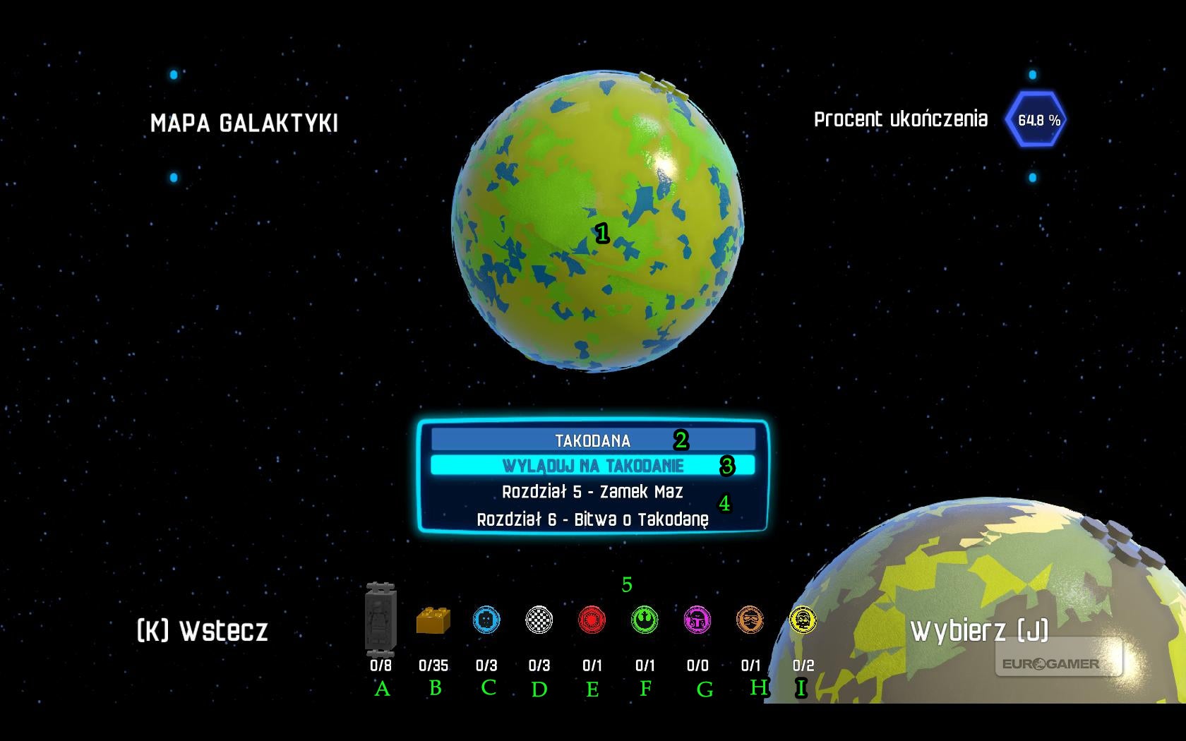 LEGO Star Wars Przebudzenie Mocy - Mapa Galaktyki | Eurogamer.pl