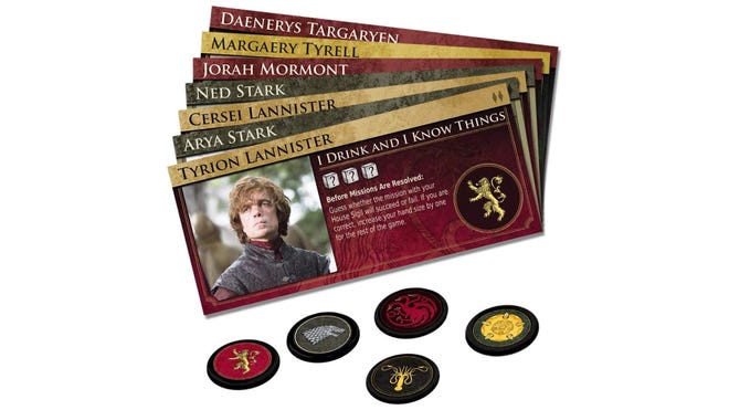 Components for A Game of Thrones: Oathbreaker.