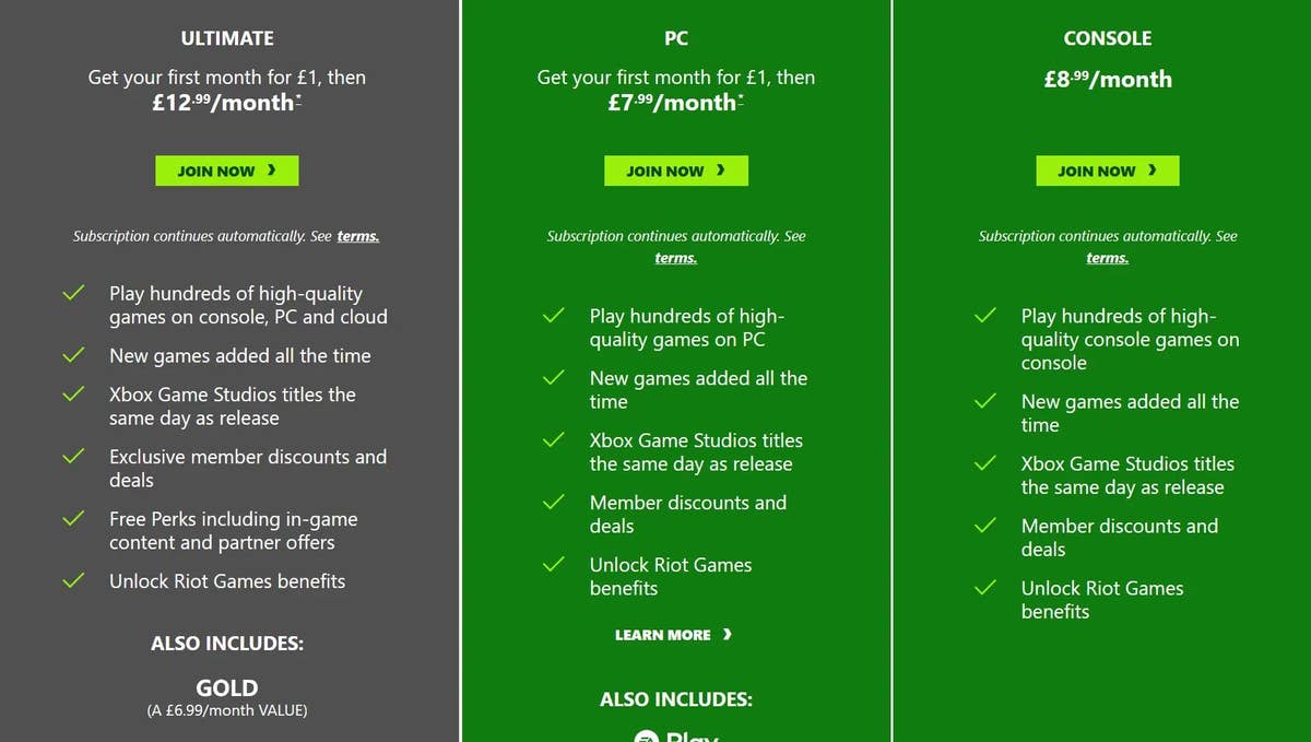 Microsoft's £1/$1 Xbox Game Pass offer cut from a month to 14 days