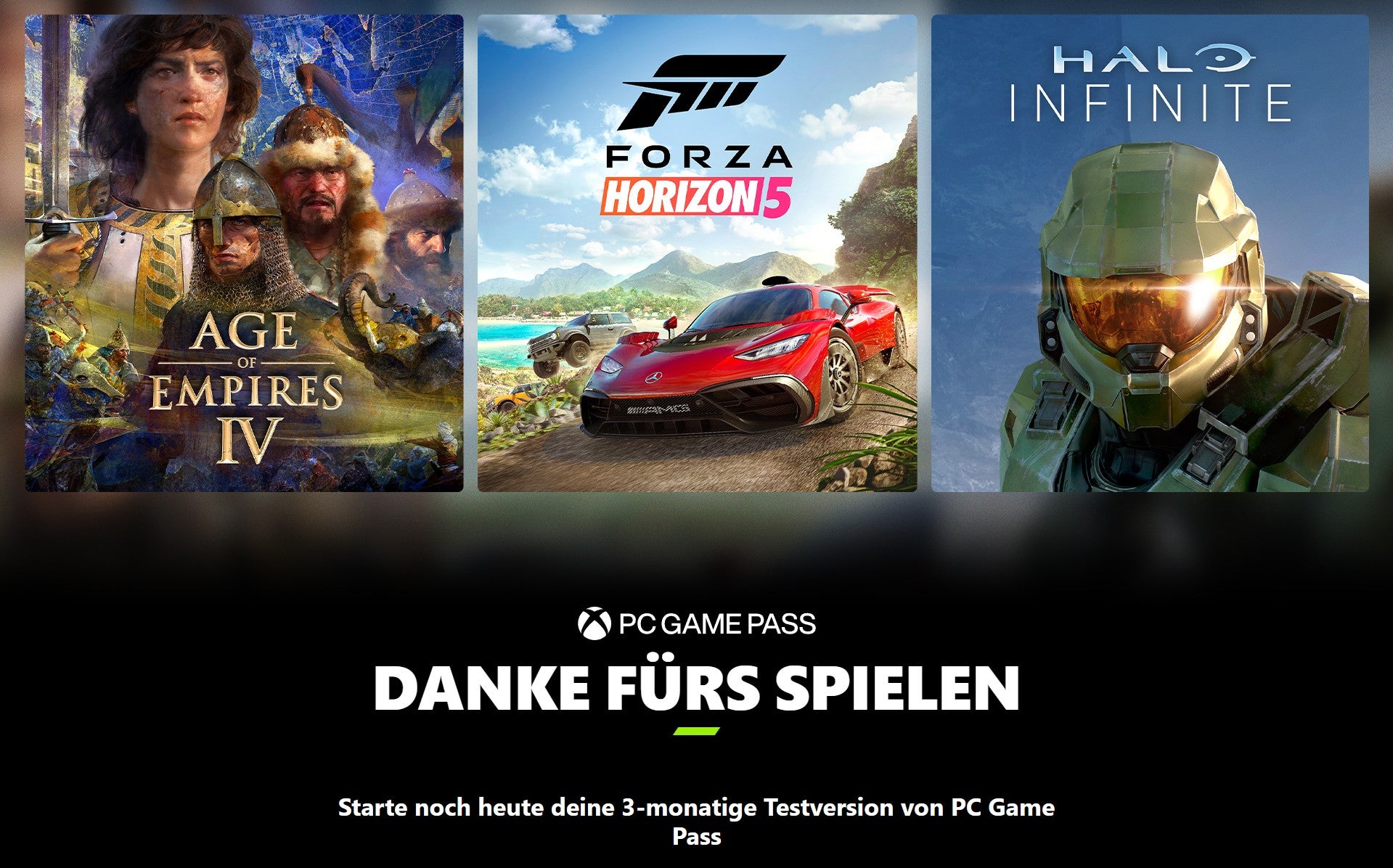 3 Monate PC Game Pass kostenlos wenn ihr als Neukunde bestimmte