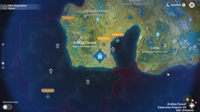 Unlocking the Avidya Forest region of Sumeru on Genshin Impact's updated V3.0 map.