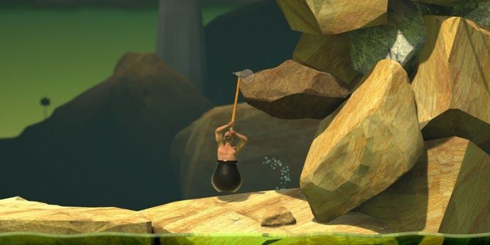 Screenshot of Getting Over It With Bennett Foddy