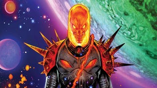 Cropped illustration featuring the cosmic ghost rider