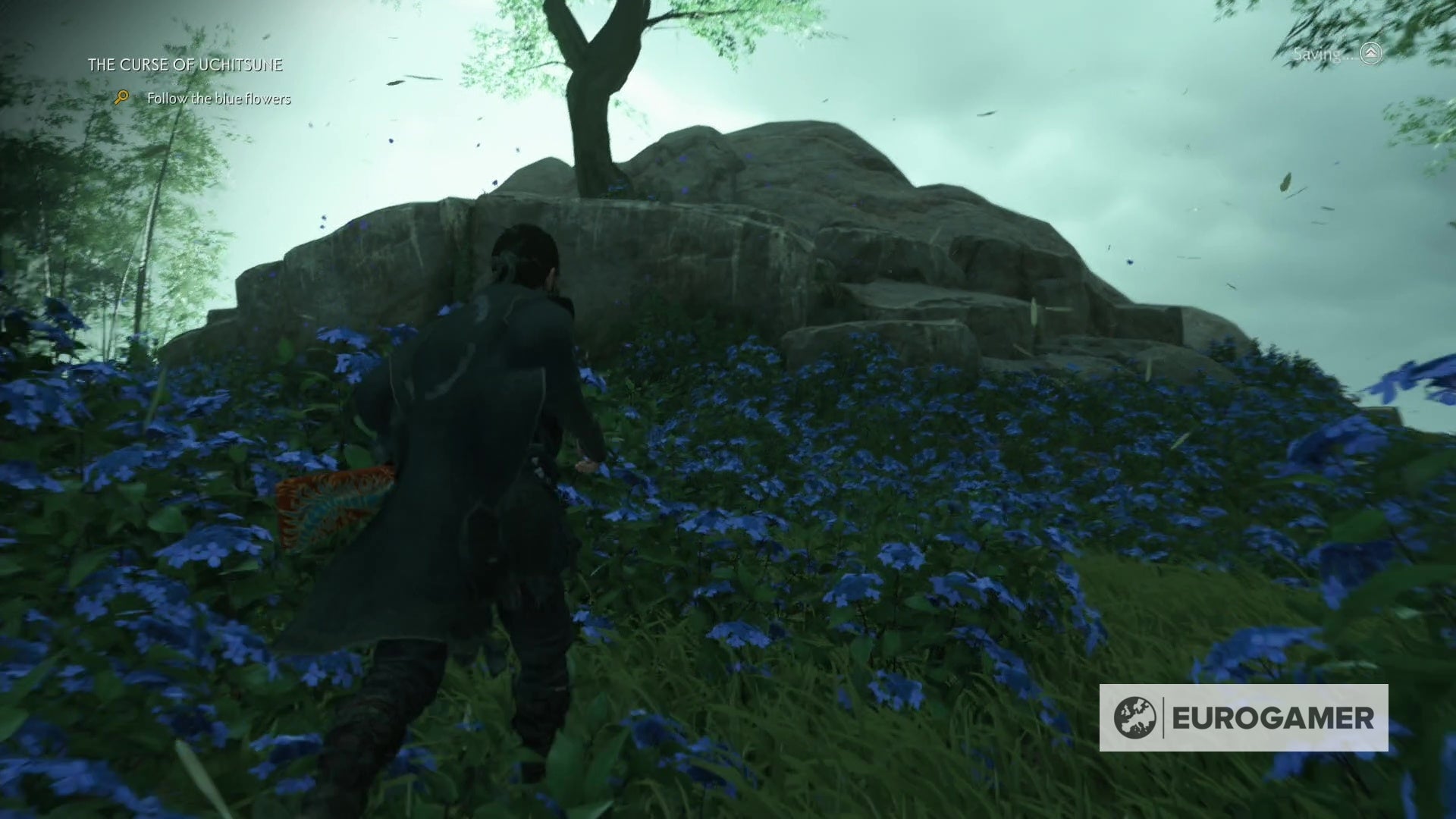 Ghost of Tsushima The Curse of Uchitsune quest Blue flower locations