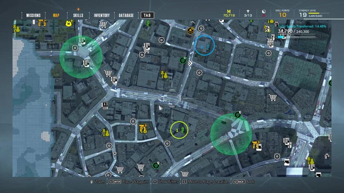 Аннотированная Карта, Показывающая Расположение Статуй Дзидзо В Районе Храма Акисава В Игре Ghostwire: Tokyo.