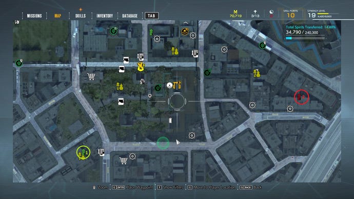 Аннотированная Карта, Показывающая Расположение Статуй Дзидзо В Районе Храма Широяма В Игре Ghostwire: Tokyo.