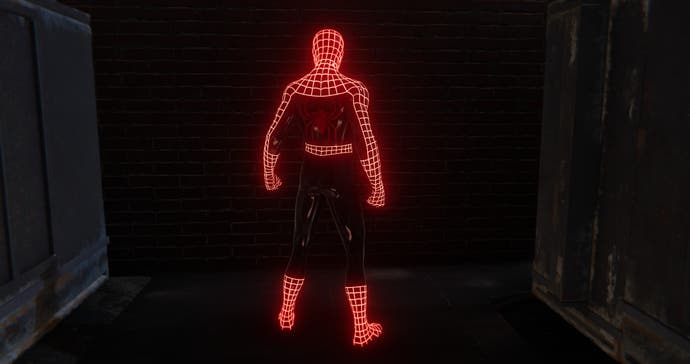 Glow-in-the-dark suit mod for Spider-Man PC