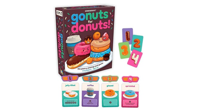 Go Nuts For Donuts game box and components