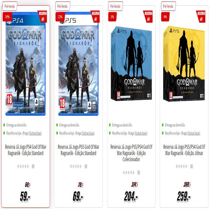 Jogo PS5 God of War Ragnarok Edição de Lançamento - TH Games