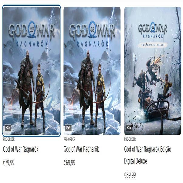 Aqui estão todas as edições de God of War Ragnarok