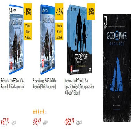 God of War: Ragnarok - todas as edições, conteúdos e preços
