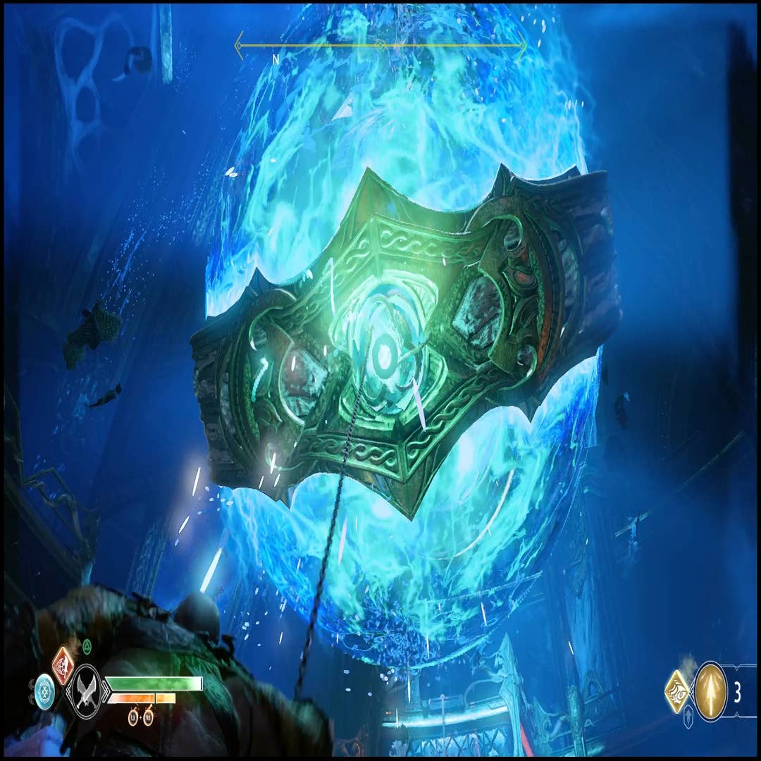 God of War - The Black Rune, solução do puzzle Tyr's Vault Water, boss  fight Grendels