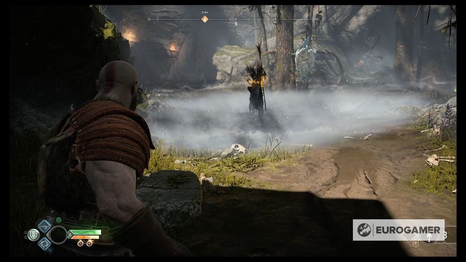 God of War Witch's Cave, Lake of Nine e Foothills Eurogamer.pt