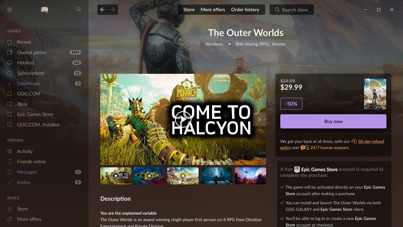 Gog best sale galaxy xbox