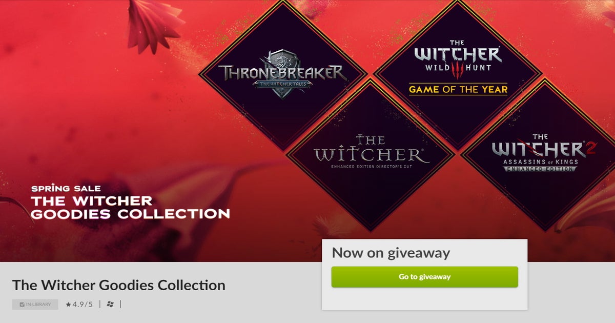 GOG's Spring sale is now on, with lots of free Witcher goodies Rock