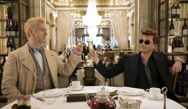Michael Sheen and David Tennant in Good Omens (2019)