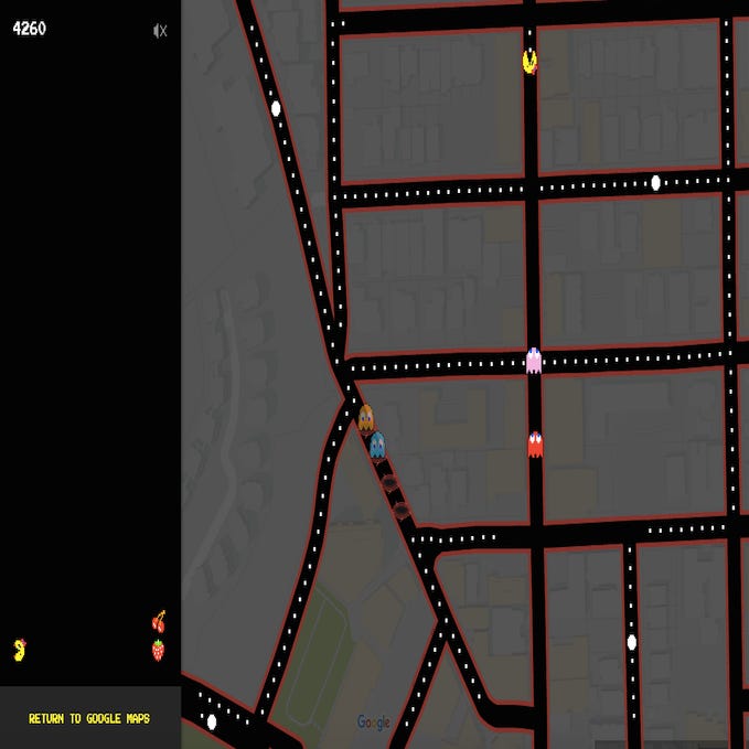 Google Maps April Fools' gag lets you play Ms. PacMan