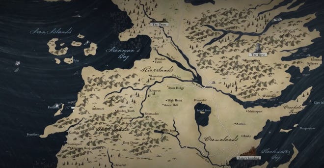 Map from Game of Thrones