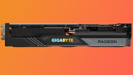 Gigabyte Radeon RX 7800 XT GAMING OC graphics card shown on a gradient background