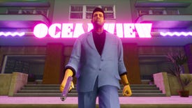 Screenshot of the remastered Vice City from Grand Theft Auto: The Trilogy – The Definitive Edition.