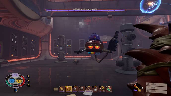 The Assistant Manager boss fight in Grounded