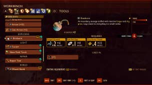 The recipe for crafting a bratburst explosive in Grounded