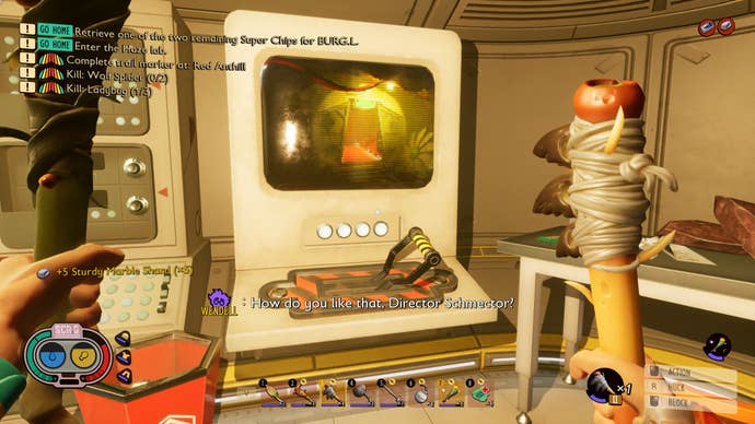 A switch you need to pull to open the sealed door in the Haze Lab in Grounded