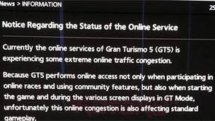 Image for GT5 single-play scuppered by "extreme online traffic congestion"