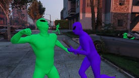 GTA Online alien suits are free this week, fuelling the green vs. purple wars