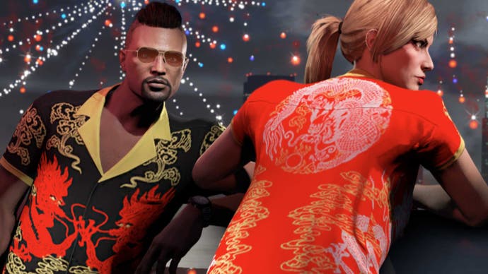 Черно-красная рубашка GTA Online в честь лунного Нового года