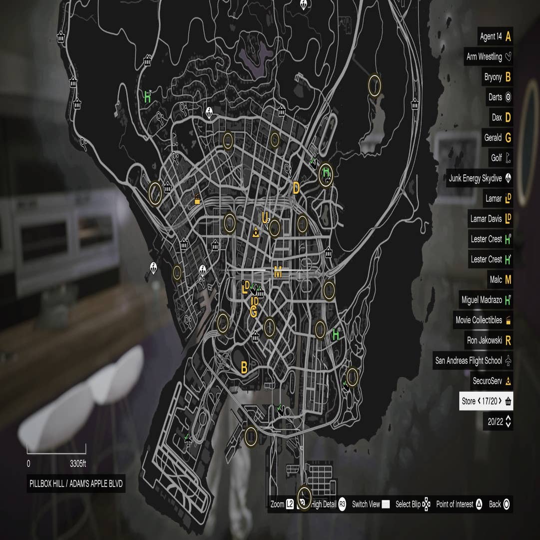 gta v map locations