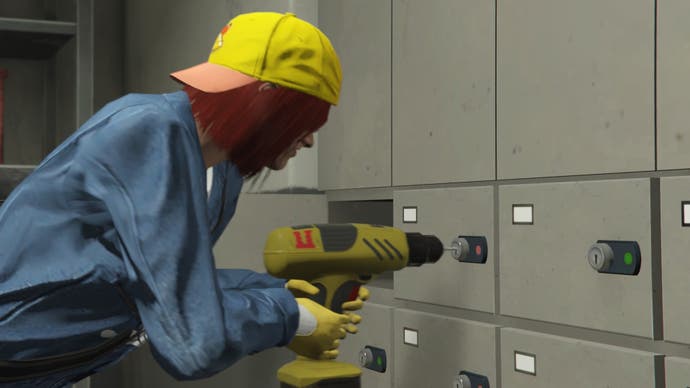 Gta Online Player in Cluckin Bell Outfit Drill Locker