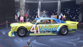 The Declasse Drift Tampa car on the podium at the Diamond Casino in GTA Online.