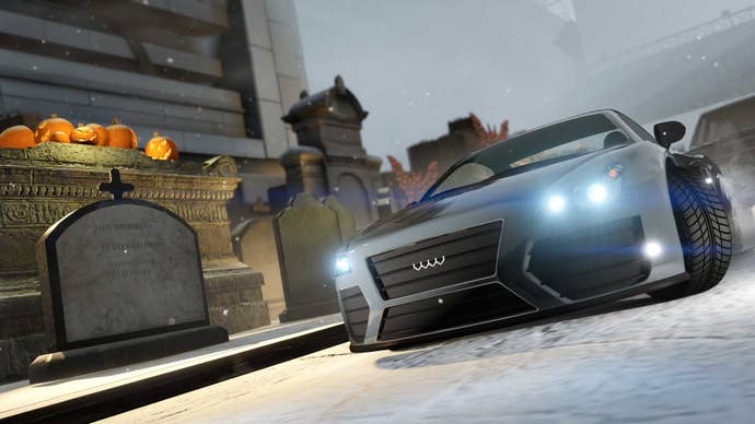 سيارة رياضية سريعة تضيء مصابيحها الأمامية في GTA Online